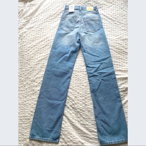NWT ZARA  FULL LENGTH RIPPED JEANS (Z1975) - Picture 3 of 5
